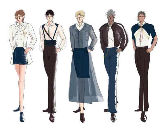 Each set is designed by a member of the BRASSIQUE team. Design concepts were then translated and illustrated into a lineup.