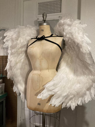 Angel Wings - Fleece and Faux Feather